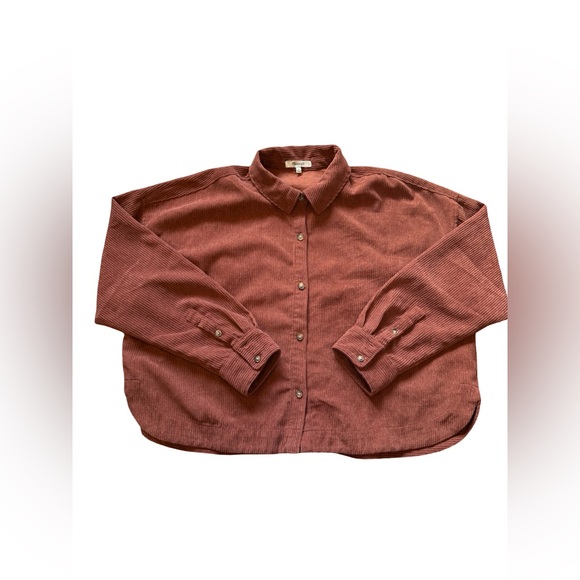 Madewell Women’s Collar Ribbed Knit Button-Down Top Size Large - Picture 4 of 7